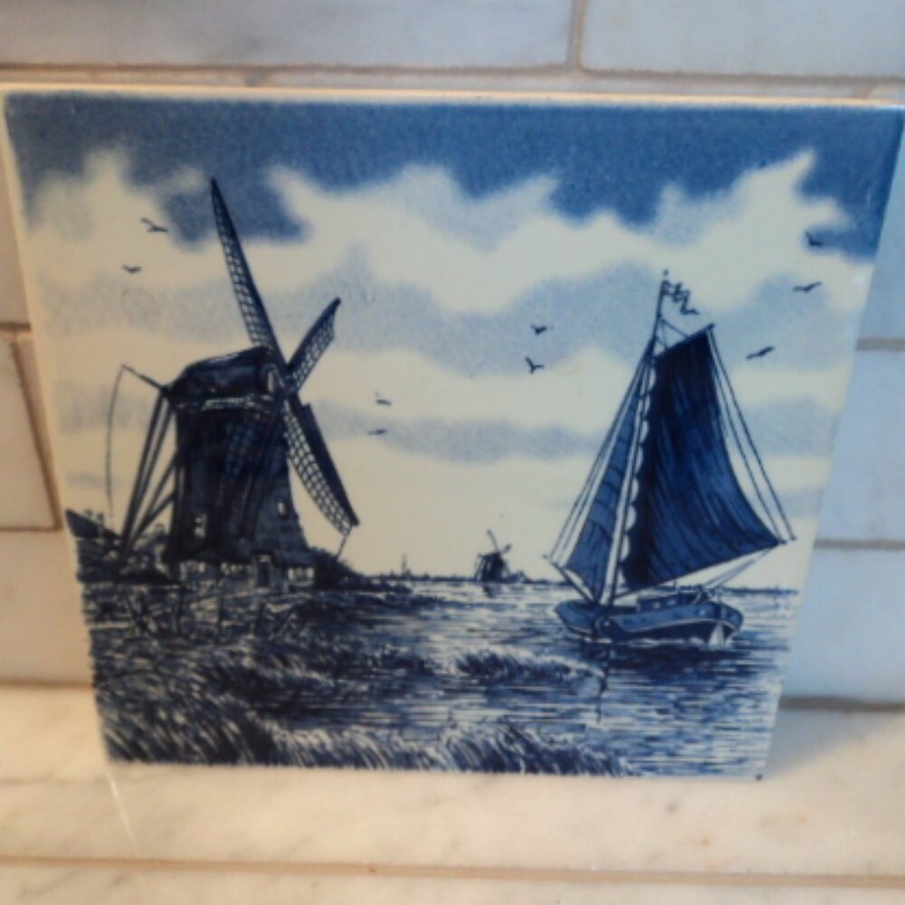 vintage delft tile